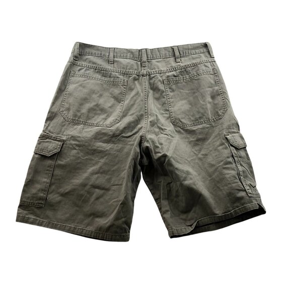 Wrangler Mens Cargo Shorts Size 36 Relaxed Outdoors Utility Casual Green Classic - Picture 1 of 14